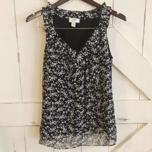 ANN TAYLOR LOFT Floral Sleeveless Blouse
